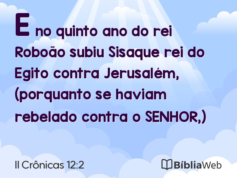 II Crônicas 12:2 em imagem para compartilhar