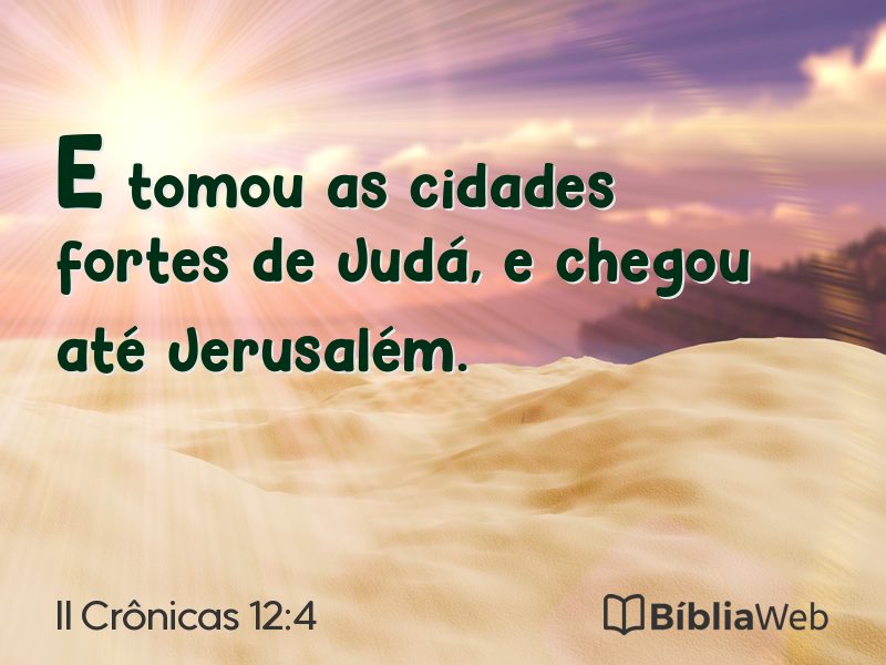 II Crônicas 12:4 em imagem para compartilhar