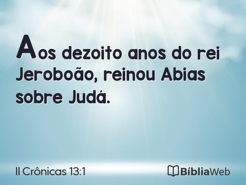II Crônicas 13:1 em imagem para compartilhar