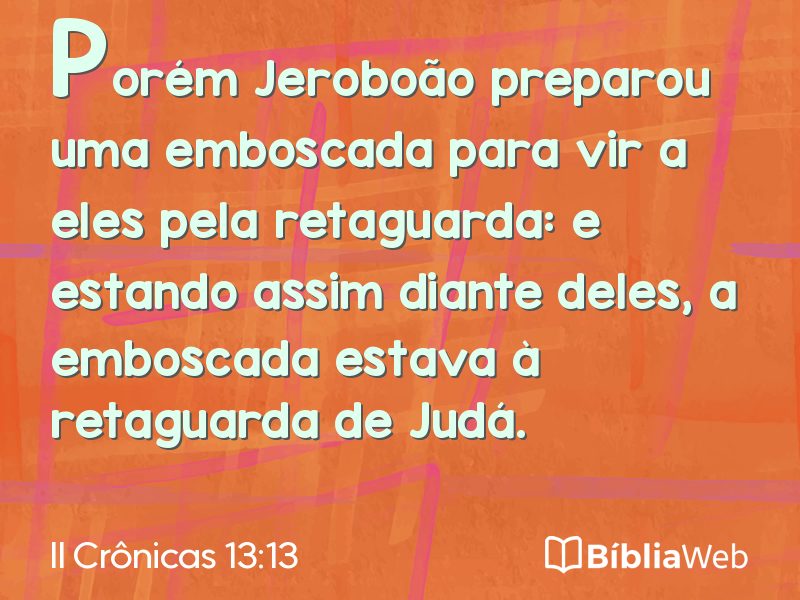 II Crônicas 13:13 em imagem para compartilhar