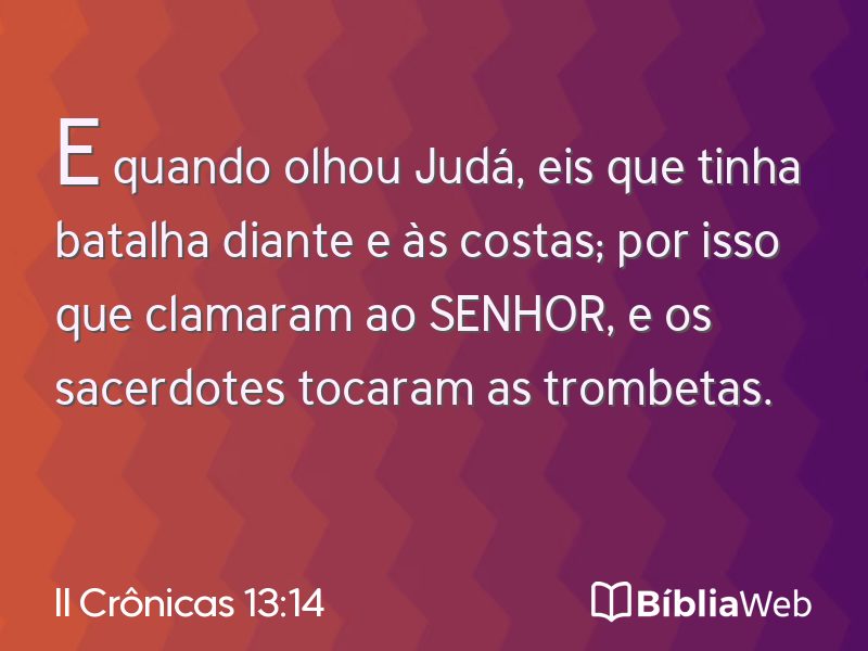II Crônicas 13:14 em imagem para compartilhar
