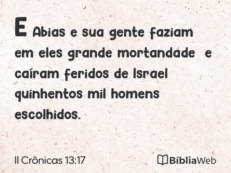 II Crônicas 13:17 em imagem para compartilhar