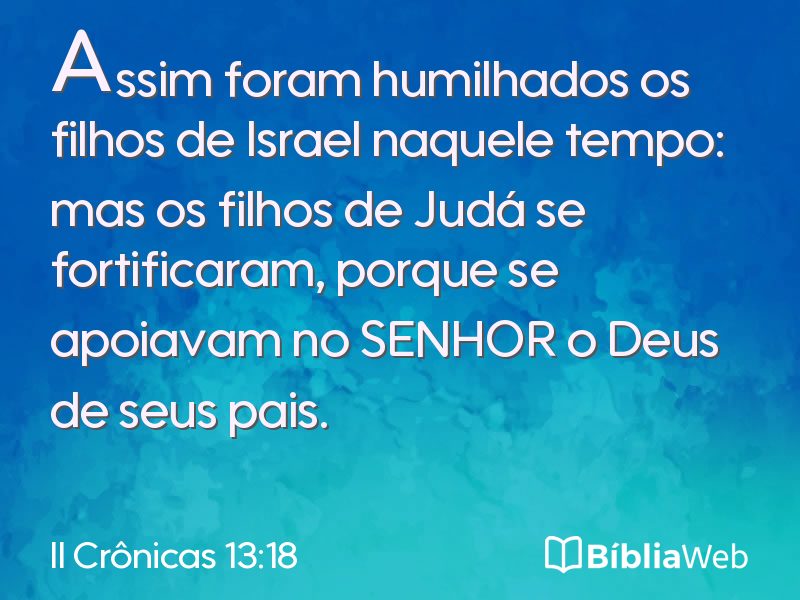 II Crônicas 13:18 em imagem para compartilhar