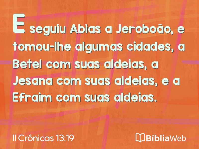 II Crônicas 13:19 em imagem para compartilhar