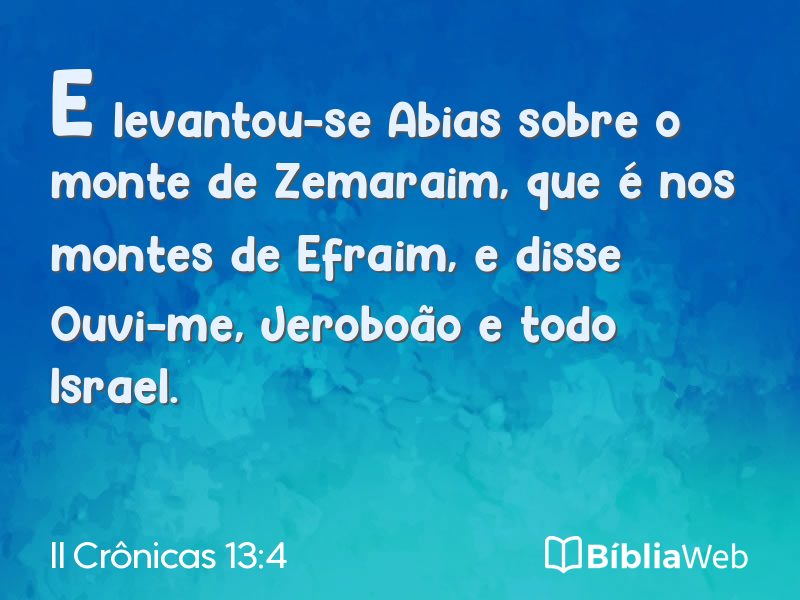II Crônicas 13:4 em imagem para compartilhar
