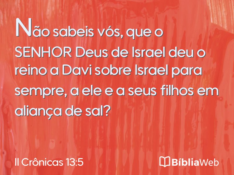 II Crônicas 13:5 em imagem para compartilhar
