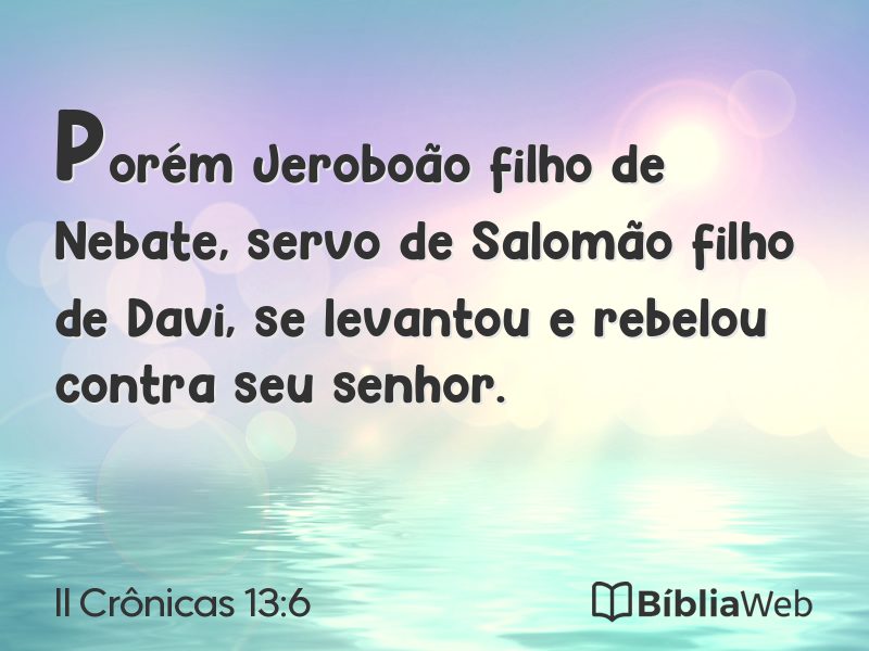 II Crônicas 13:6 em imagem para compartilhar