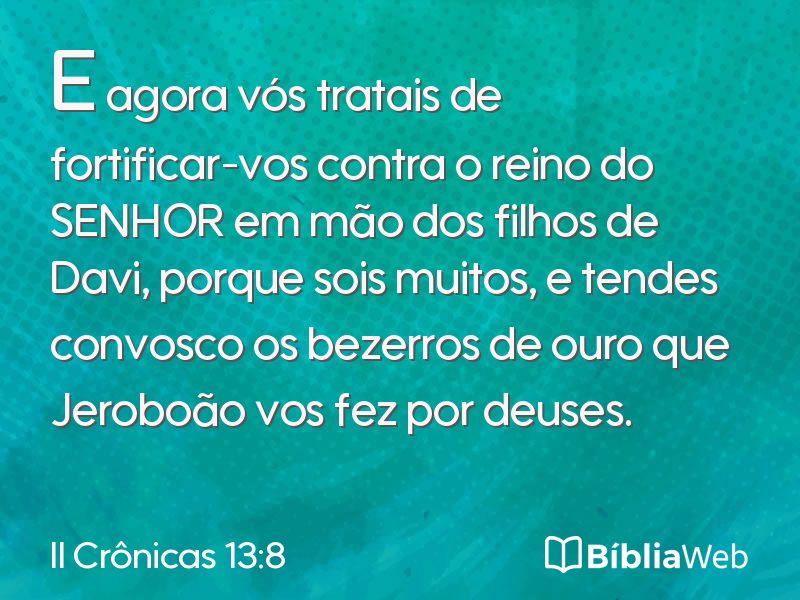 II Crônicas 13:8 em imagem para compartilhar