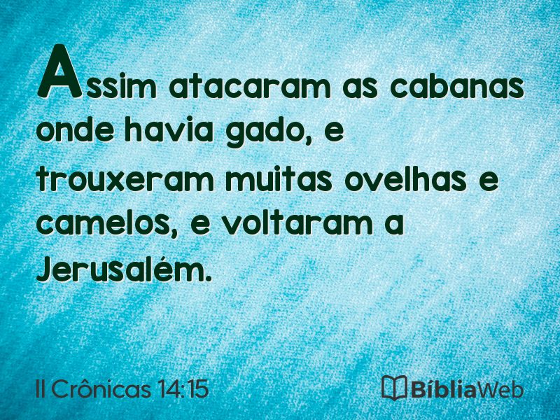 II Crônicas 14:15 em imagem para compartilhar