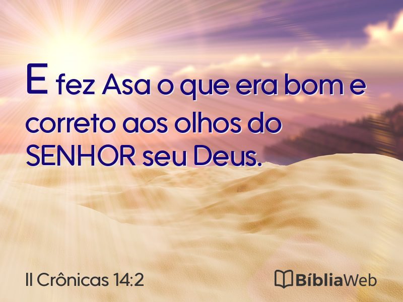 II Crônicas 14:2 em imagem para compartilhar