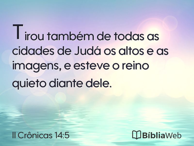 II Crônicas 14:5 em imagem para compartilhar