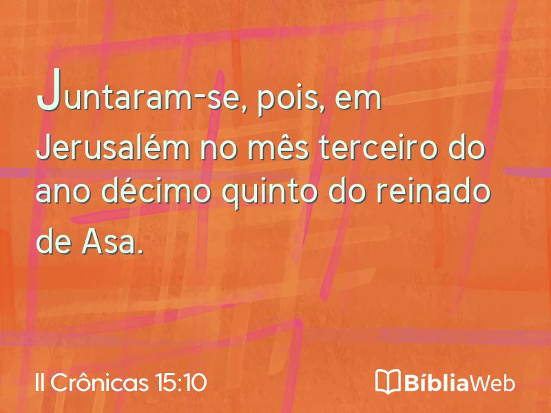 II Crônicas 15:10 em imagem para compartilhar