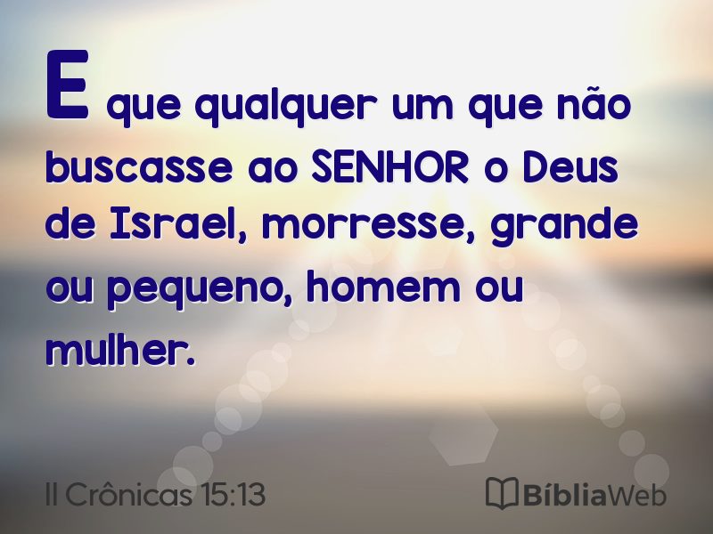 II Crônicas 15:13 em imagem para compartilhar