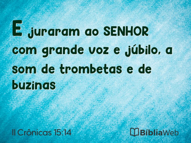 II Crônicas 15:14 em imagem para compartilhar