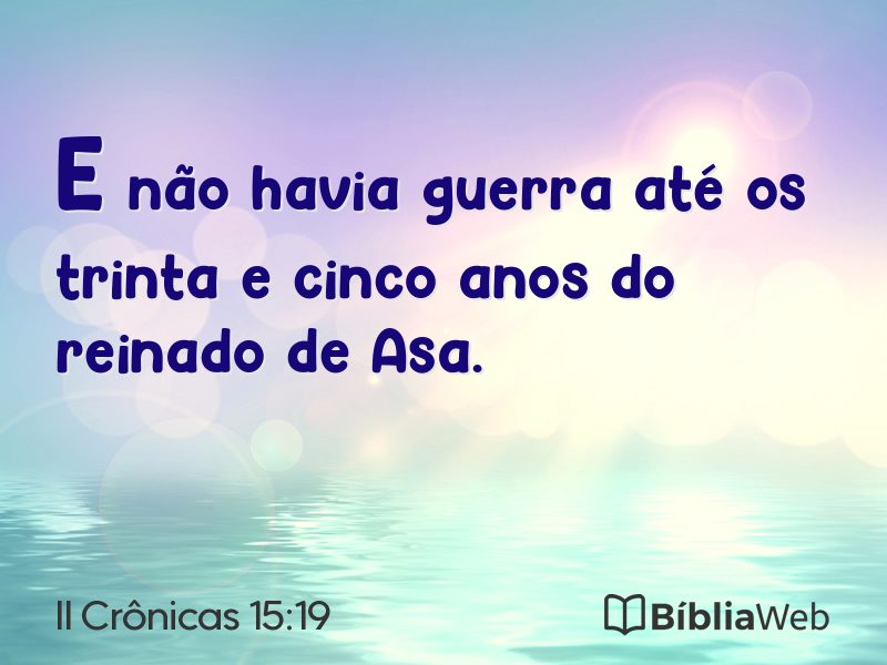 II Crônicas 15:19 em imagem para compartilhar