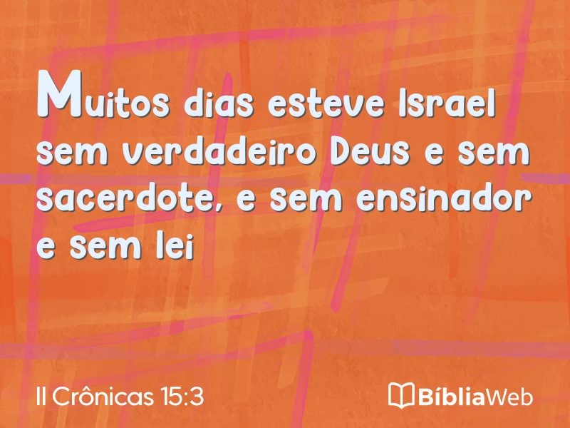 II Crônicas 15:3 em imagem para compartilhar