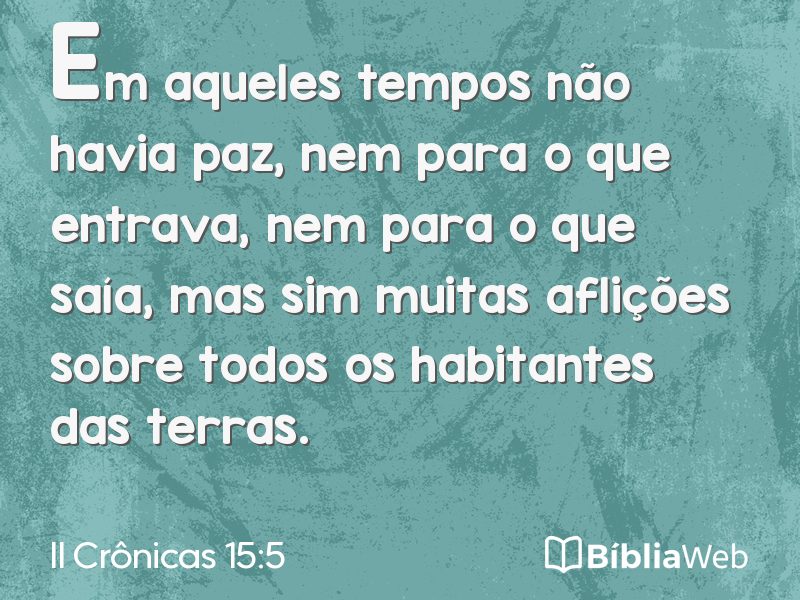 II Crônicas 15:5 em imagem para compartilhar