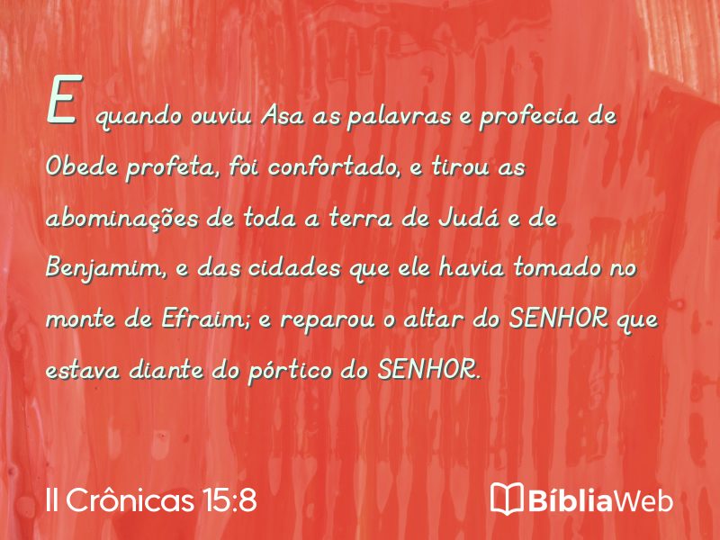 II Crônicas 15:8 em imagem para compartilhar