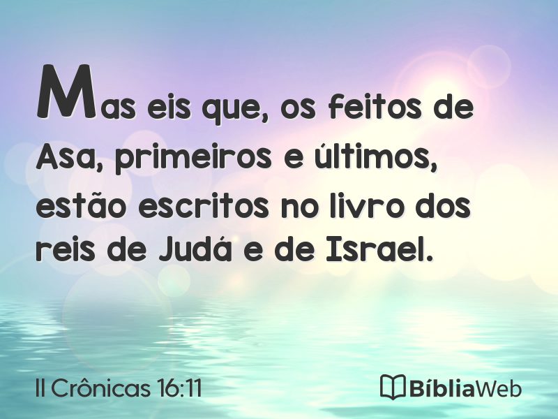 II Crônicas 16:11 em imagem para compartilhar