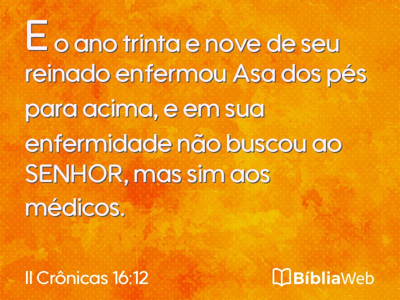 II Crônicas 16:12 em imagem para compartilhar
