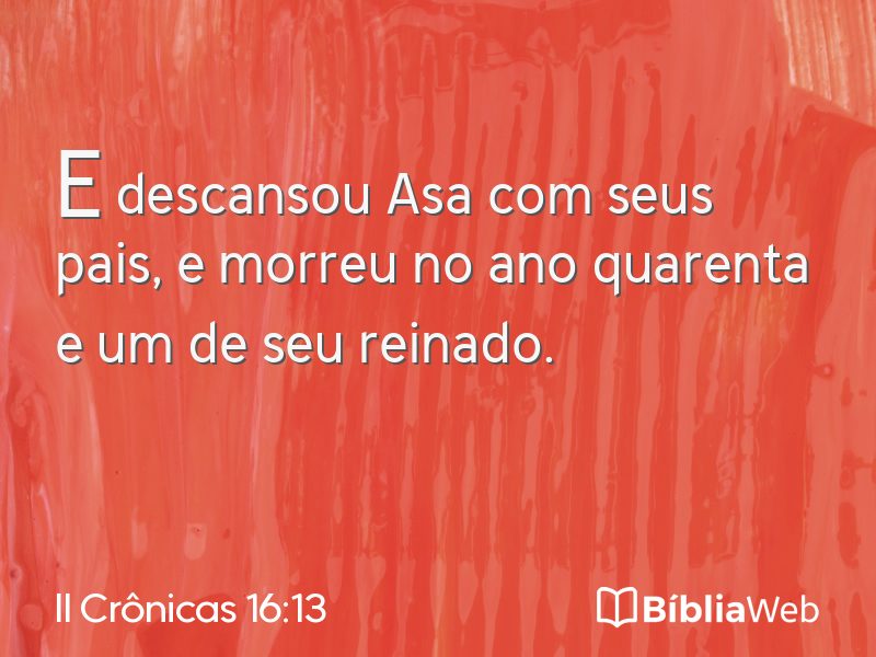 II Crônicas 16:13 em imagem para compartilhar