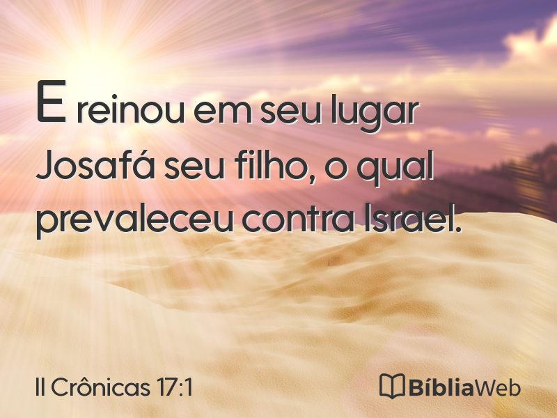 II Crônicas 17:1 em imagem para compartilhar