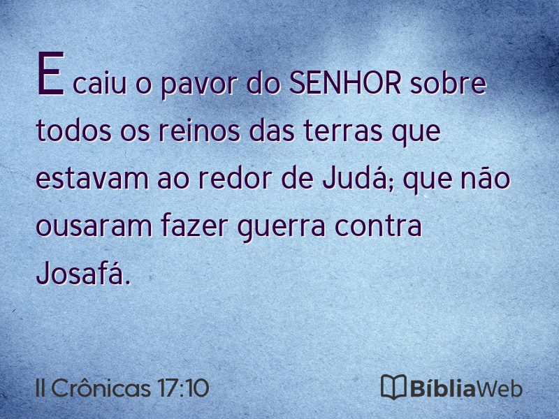 II Crônicas 17:10 em imagem para compartilhar