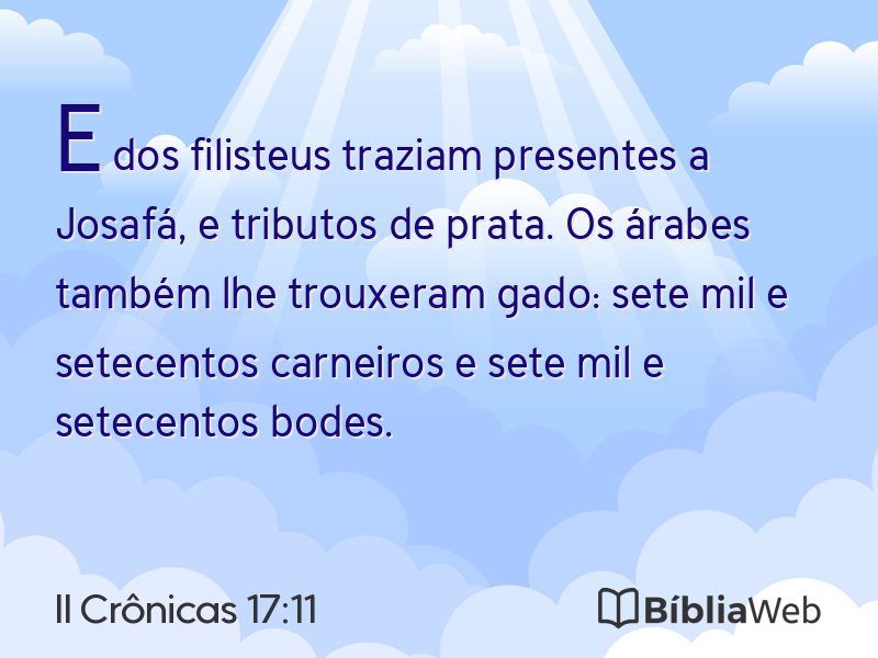 II Crônicas 17:11 em imagem para compartilhar