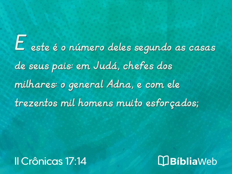 II Crônicas 17:14 em imagem para compartilhar