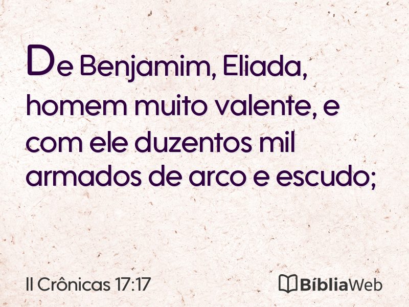 II Crônicas 17:17 em imagem para compartilhar