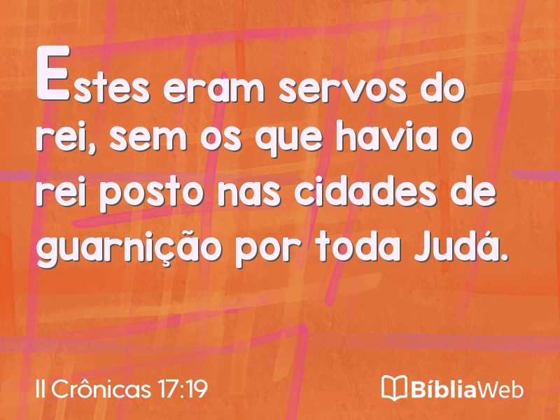 II Crônicas 17:19 em imagem para compartilhar