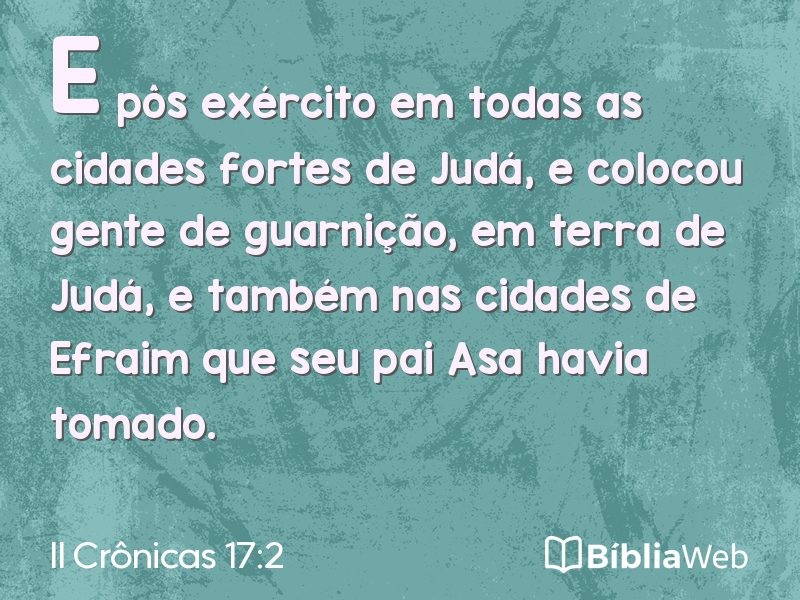 II Crônicas 17:2 em imagem para compartilhar