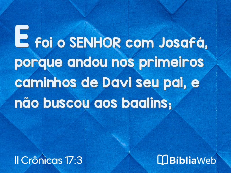 II Crônicas 17:3 em imagem para compartilhar