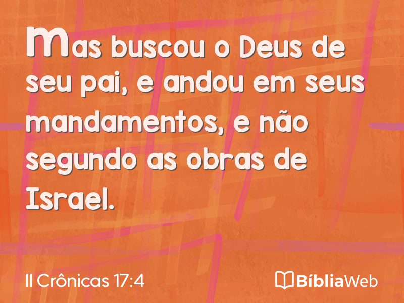 II Crônicas 17:4 em imagem para compartilhar