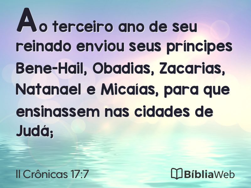 II Crônicas 17:7 em imagem para compartilhar