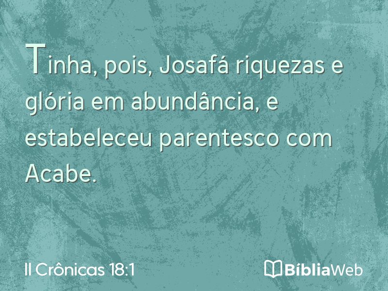 II Crônicas 18:1 em imagem para compartilhar