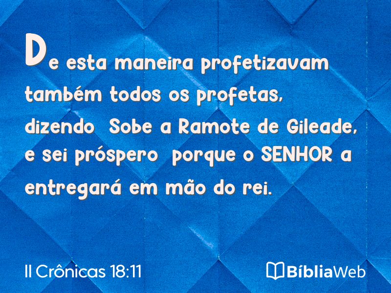 II Crônicas 18:11 em imagem para compartilhar