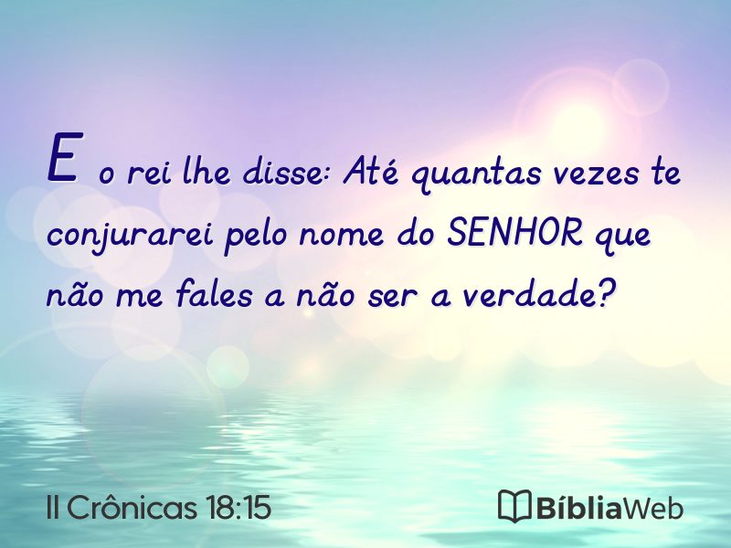 II Crônicas 18:15 em imagem para compartilhar