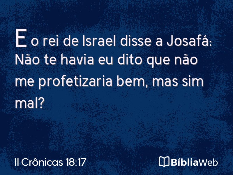 II Crônicas 18:17 em imagem para compartilhar