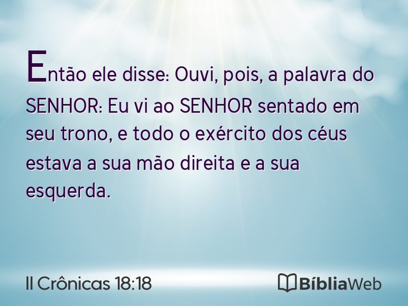 II Crônicas 18:18 em imagem para compartilhar