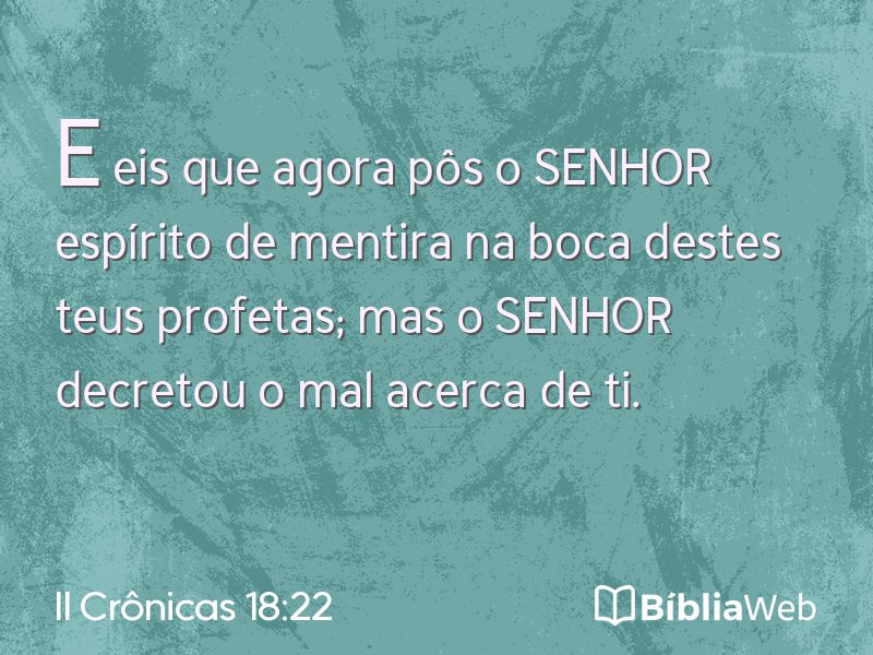 II Crônicas 18:22 em imagem para compartilhar