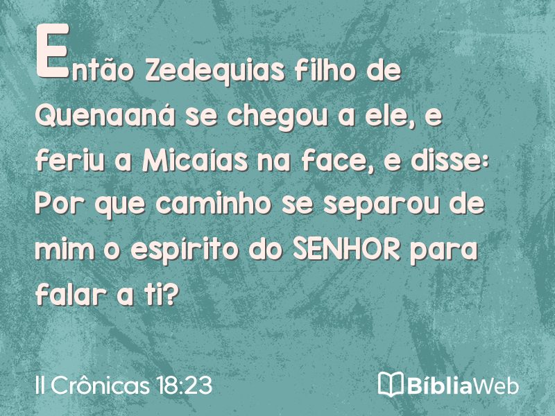 II Crônicas 18:23 em imagem para compartilhar