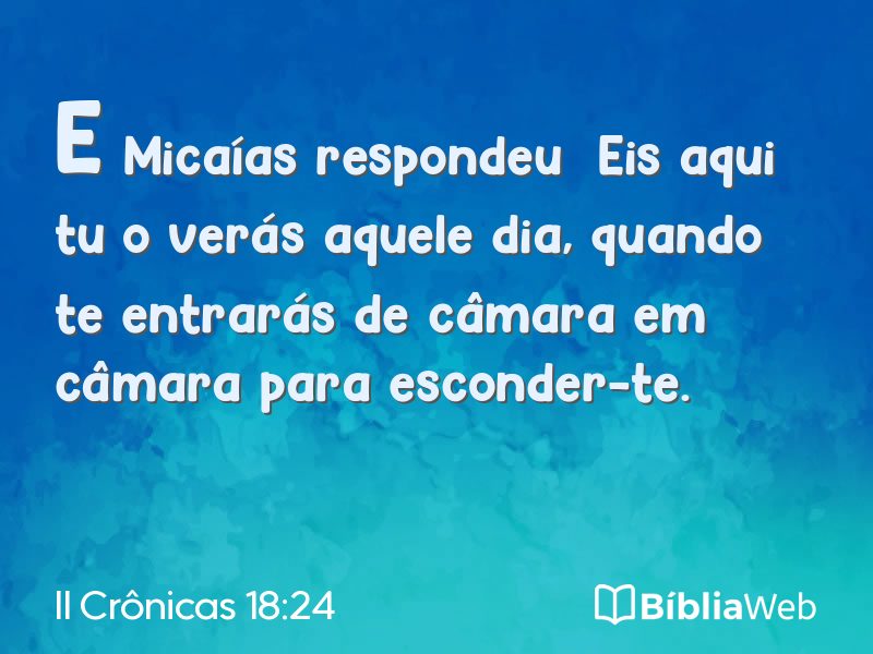 II Crônicas 18:24 em imagem para compartilhar
