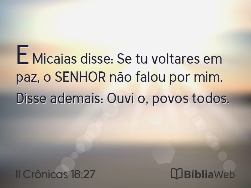 II Crônicas 18:27 em imagem para compartilhar