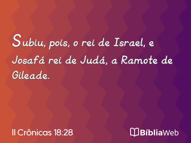 II Crônicas 18:28 em imagem para compartilhar
