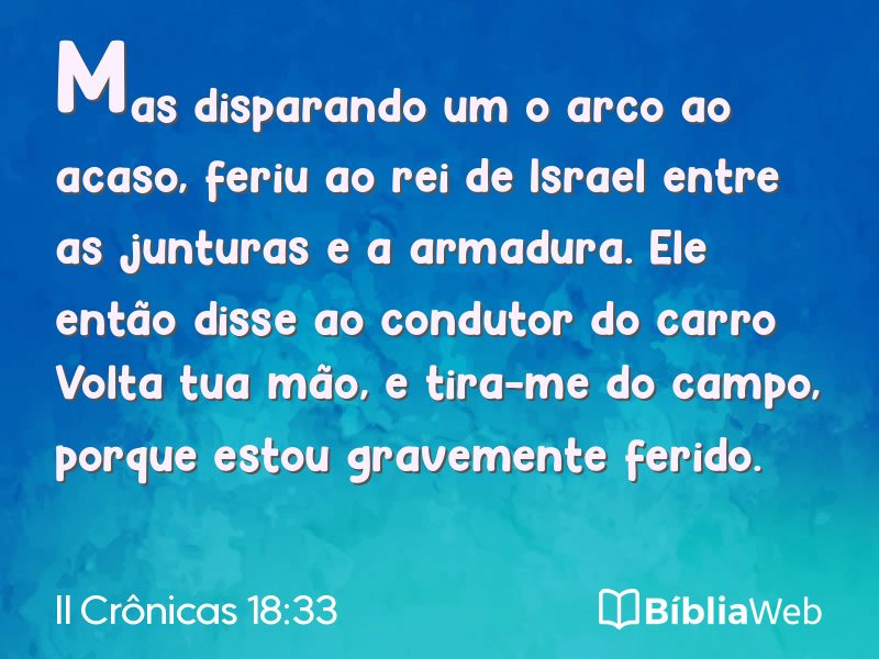 II Crônicas 18:33 em imagem para compartilhar