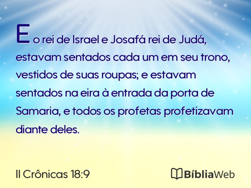 II Crônicas 18:9 em imagem para compartilhar