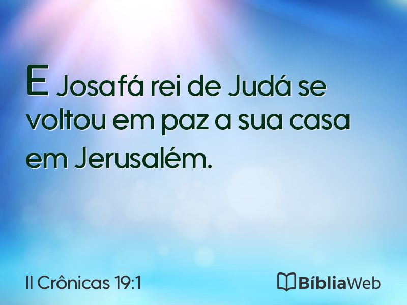 II Crônicas 19:1 em imagem para compartilhar