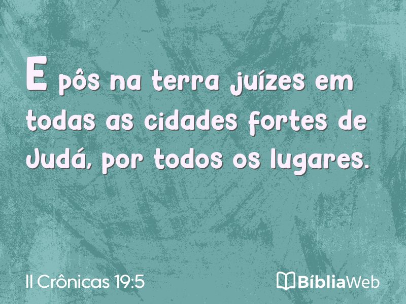 II Crônicas 19:5 em imagem para compartilhar