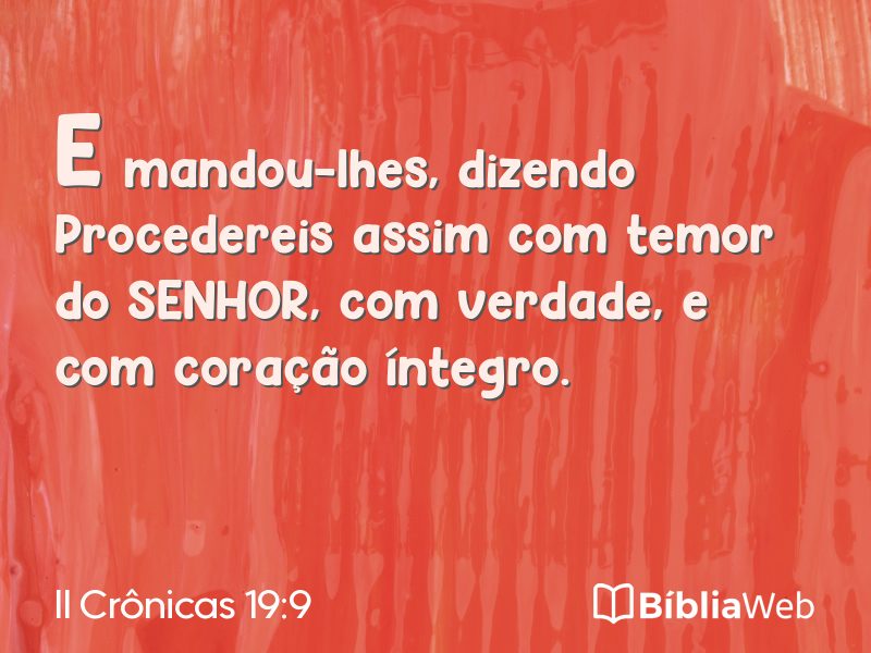 II Crônicas 19:9 em imagem para compartilhar